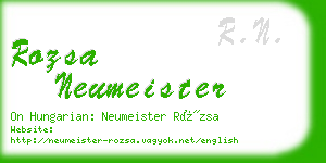 rozsa neumeister business card
